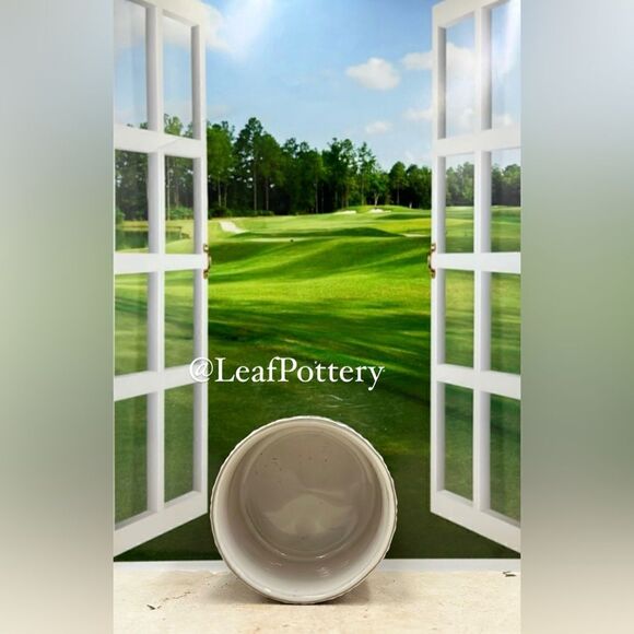 Village Flower (SM) Gray/ Tan Ceramic Planter Pot without drainage hole - Picture 7 of 9